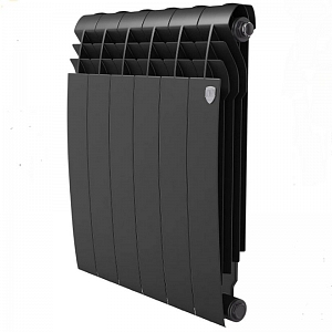 Радиатор биметаллический Royal Thermo BiLiner 500/80 черный , Noir Sable 6 секций