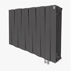 Радиатор биметаллический Royal Thermo PianoForte 500/100 черный , Noir Sable 12 секций